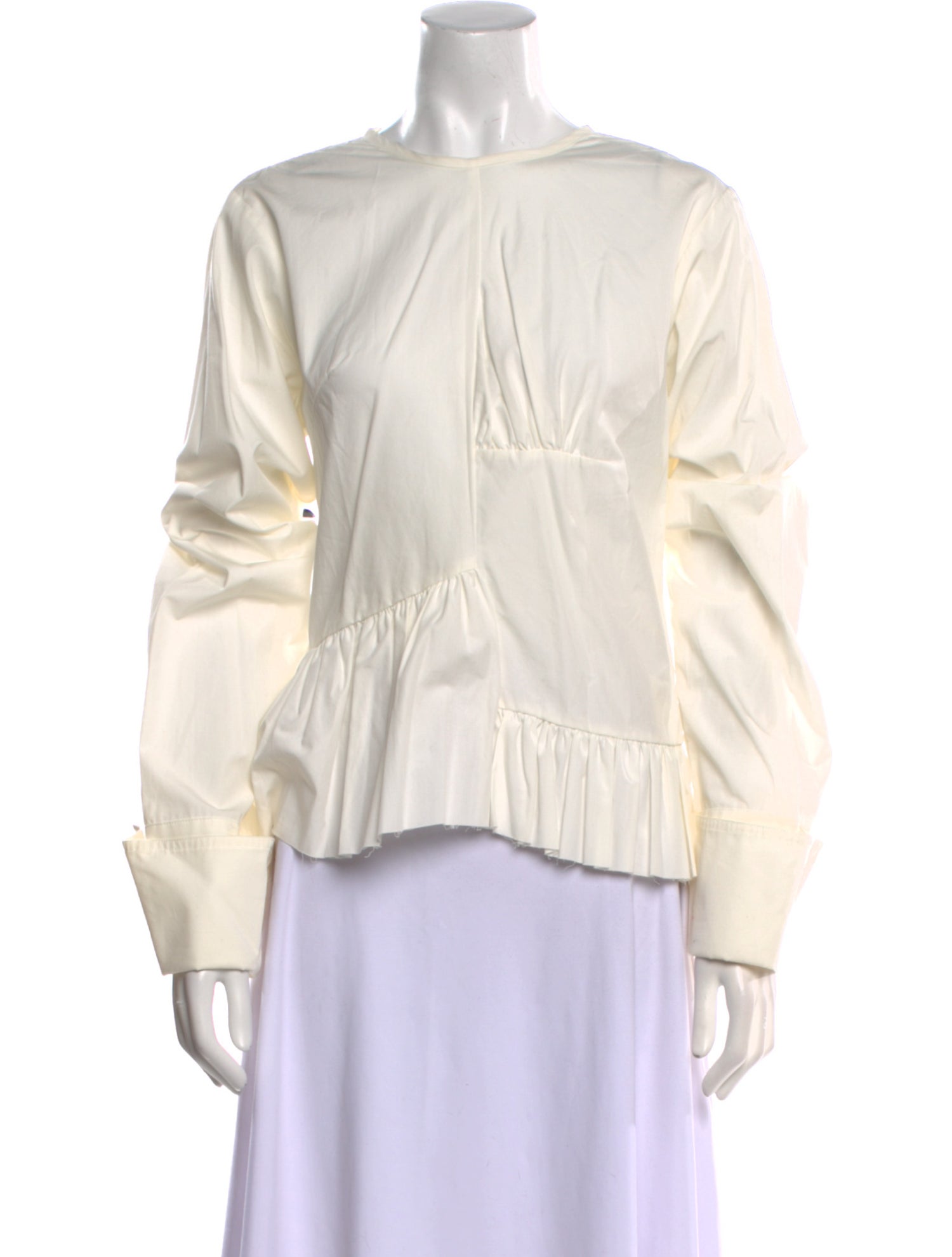 Marques' Almeida Crew Neck Long Sleeve Blouse