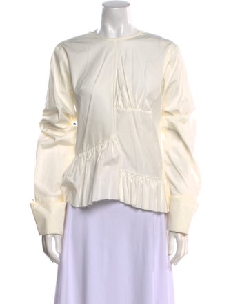 Marques' Almeida Crew Neck Long Sleeve Blouse