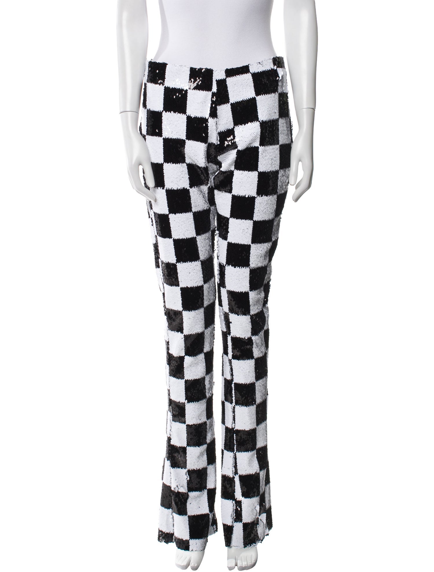 Marques' Almeida Plaid Print Straight Leg Pants