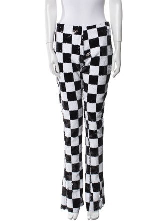 Marques' Almeida Plaid Print Straight Leg Pants