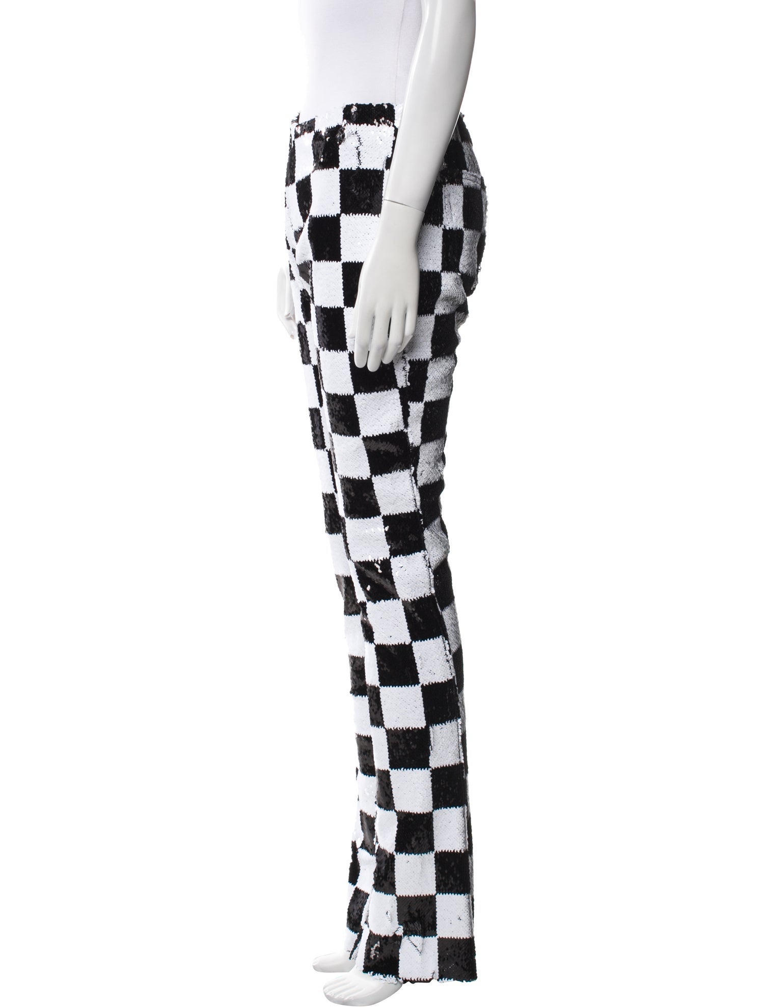 Marques' Almeida Plaid Print Straight Leg Pants