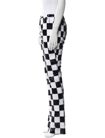 Marques' Almeida Plaid Print Straight Leg Pants