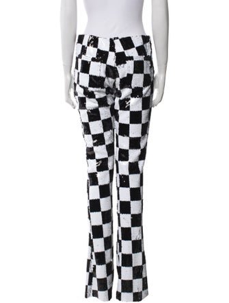 Marques' Almeida Plaid Print Straight Leg Pants