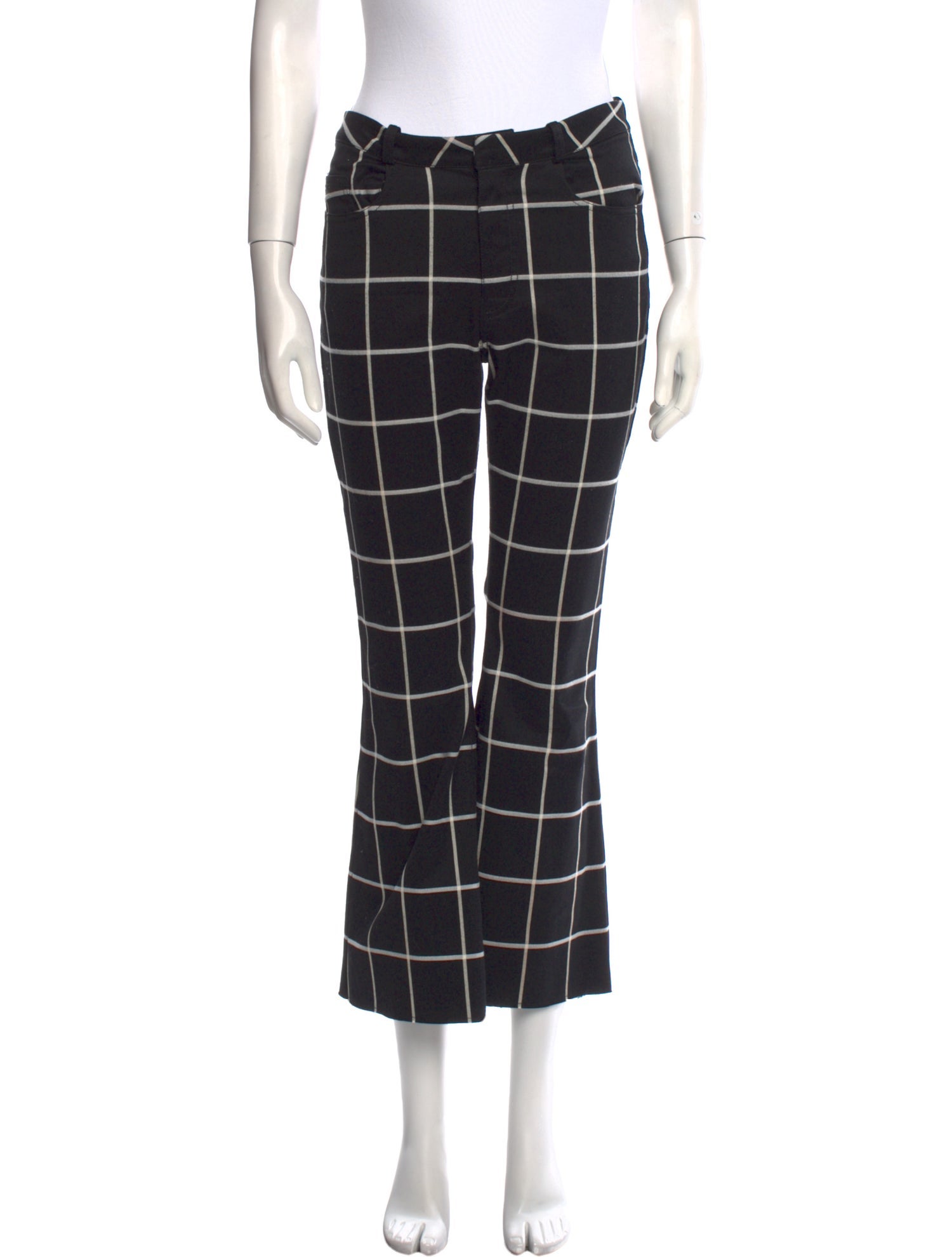Marques' Almeida Plaid Print Wide Leg Pants