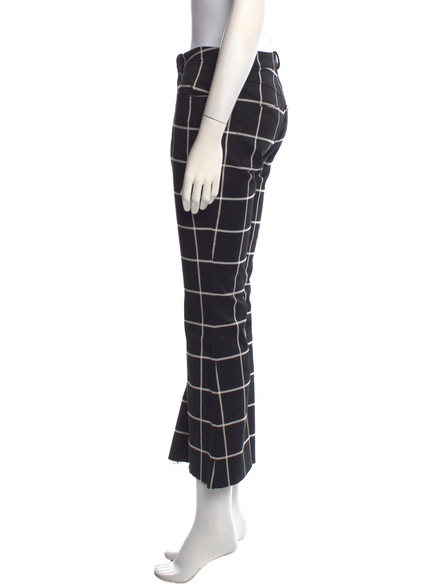 Marques' Almeida Plaid Print Wide Leg Pants