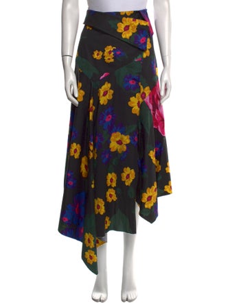 Marques' Almeida Floral Print Midi Length Skirt