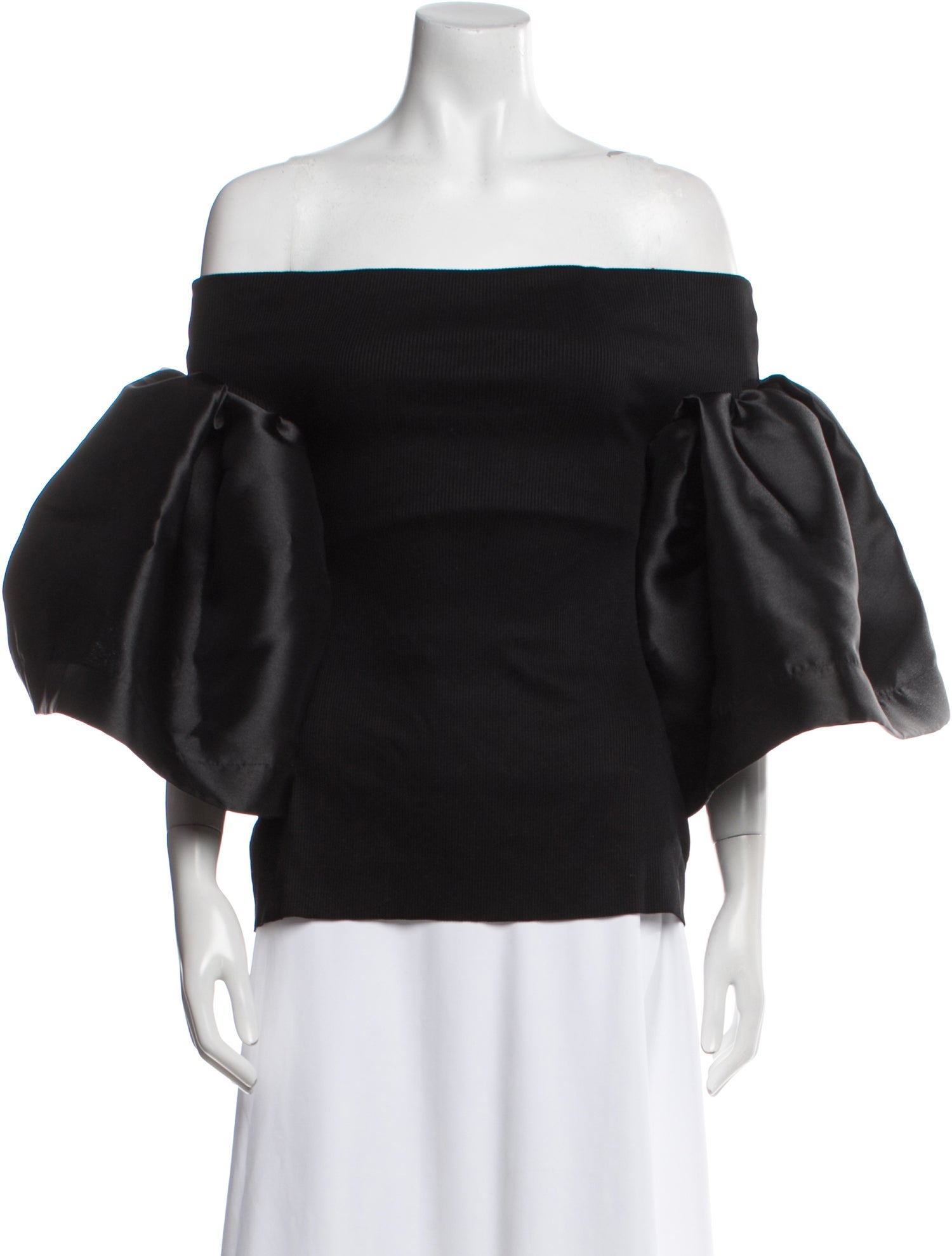 Marques' Almeida Off-The-Shoulder Three-Quarter Sleeve Top