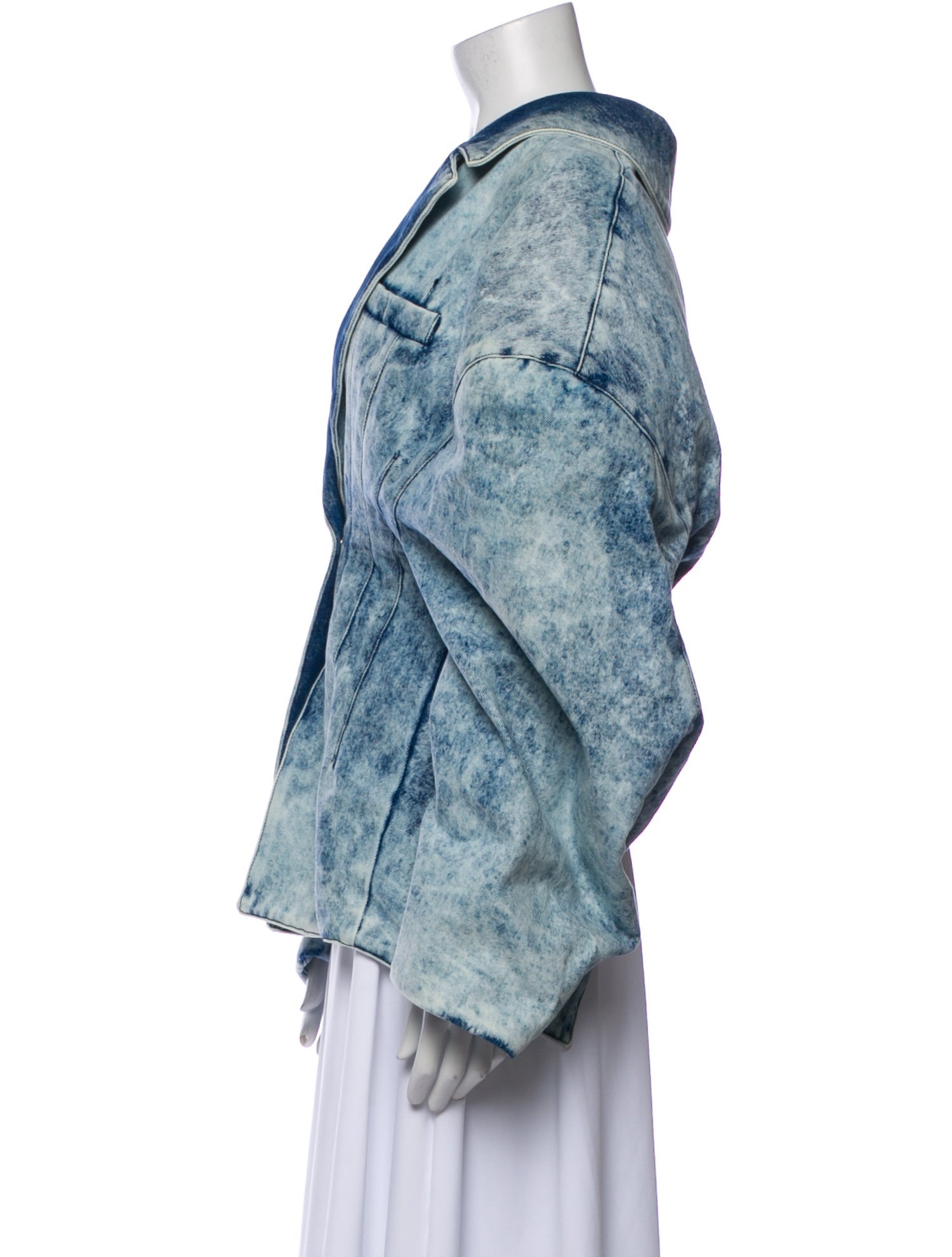 Marques' Almeida Colorblock Pattern Faux Fur Jacket w/ Tags