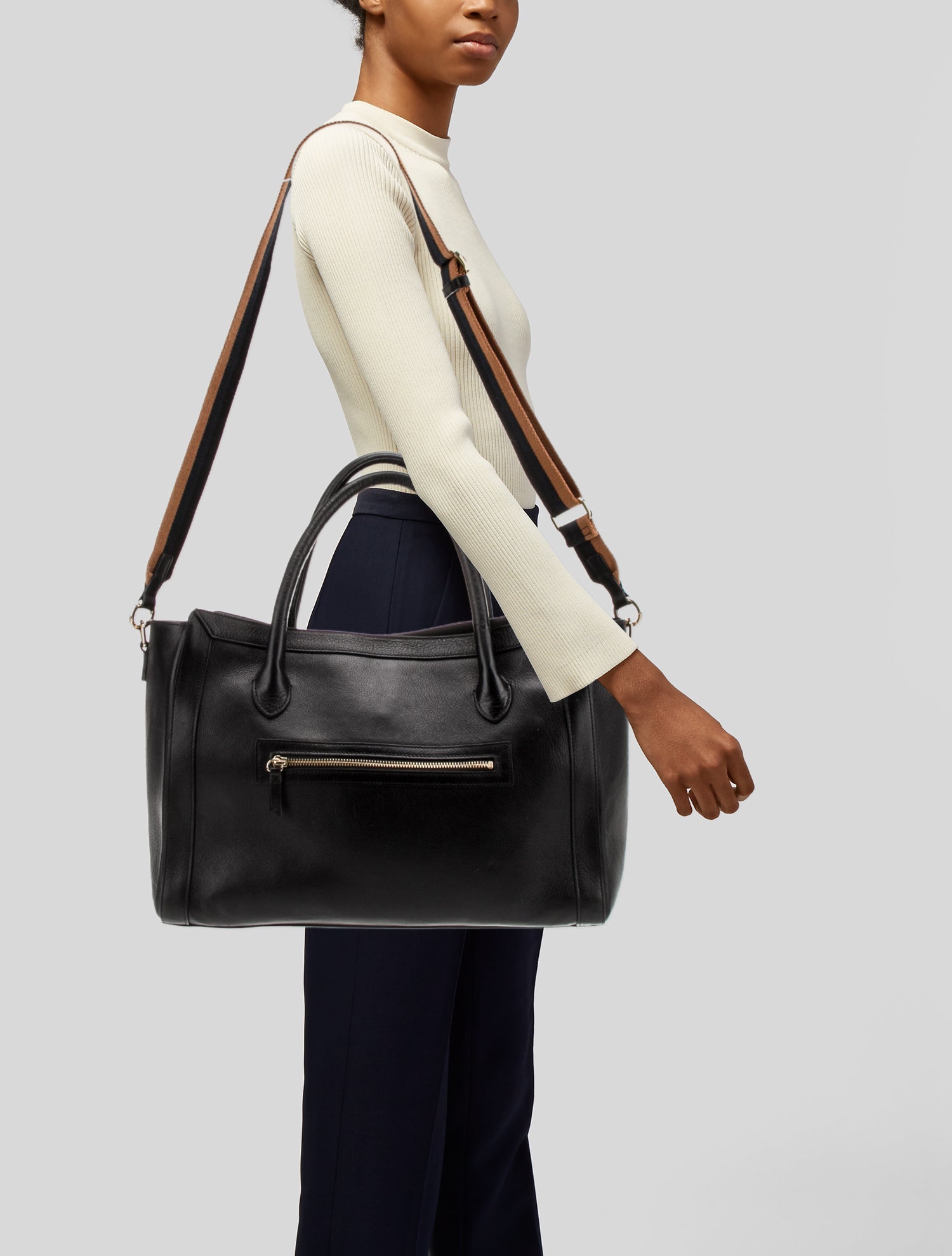 Mark and Graham Leather Top Handle Bag