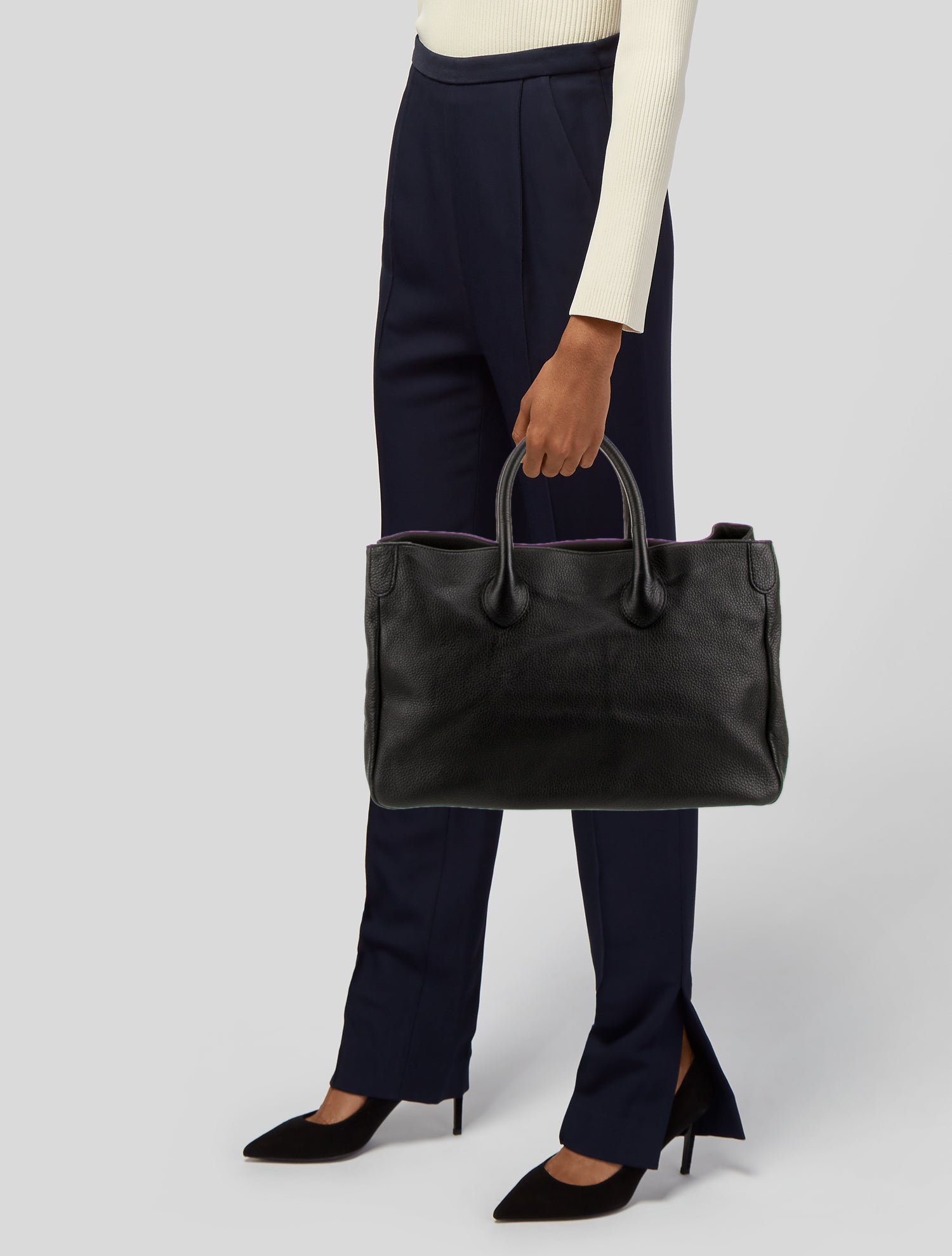 Mark and Graham Leather Top Handle Bag