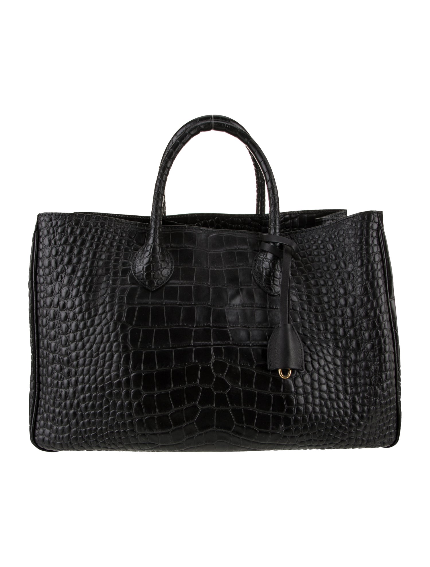 Mark and Graham Embossed Leather Top Handle Bag