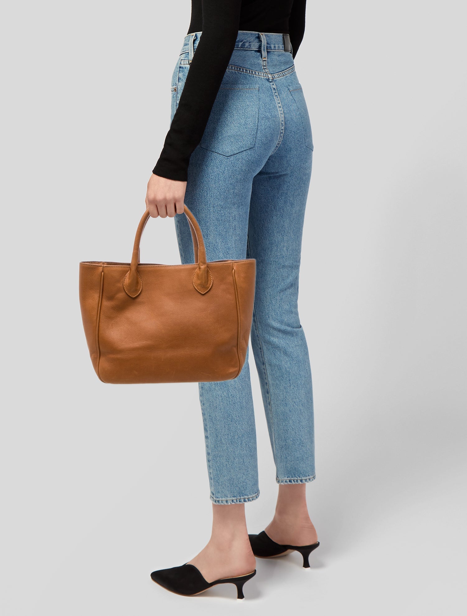 Mark and Graham Leather Top Handle Bag