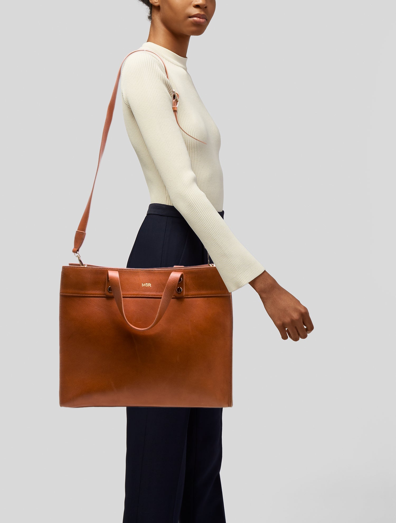 Mark and Graham Leather Shoulder Bag