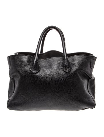 Pre-owned Mark And Graham Leather Weekender Bag In Black
