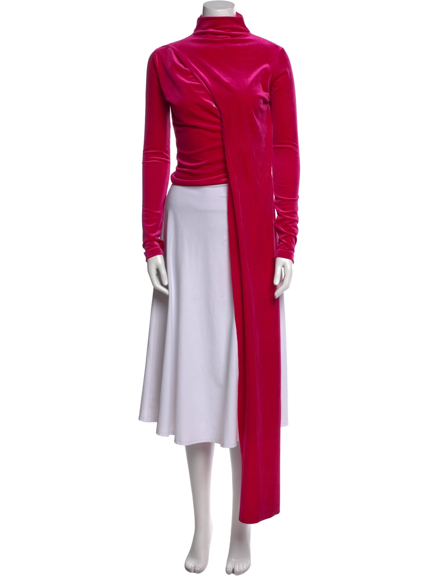 Marta Jakubowski Mock Neck Long Sleeve Crop Top