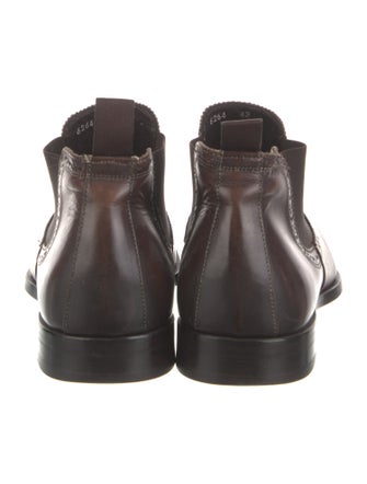 Antonio Maurizi Leather Lasercut Accents Chelsea Boots