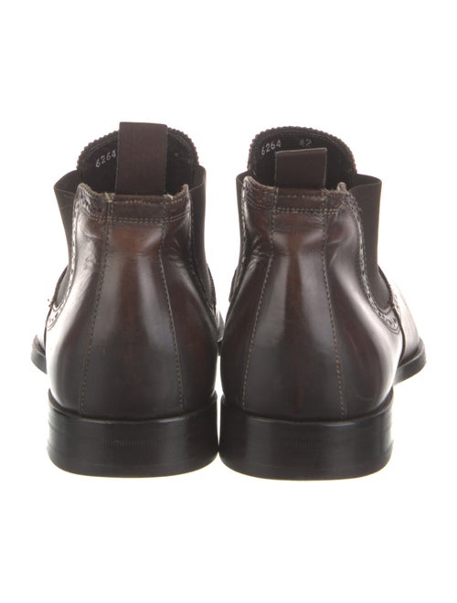 Antonio Maurizi Leather Lasercut Accents Chelsea Boots