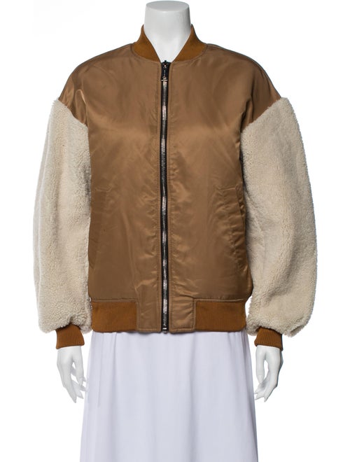 Maje x Schott Bomber Jacket Orange