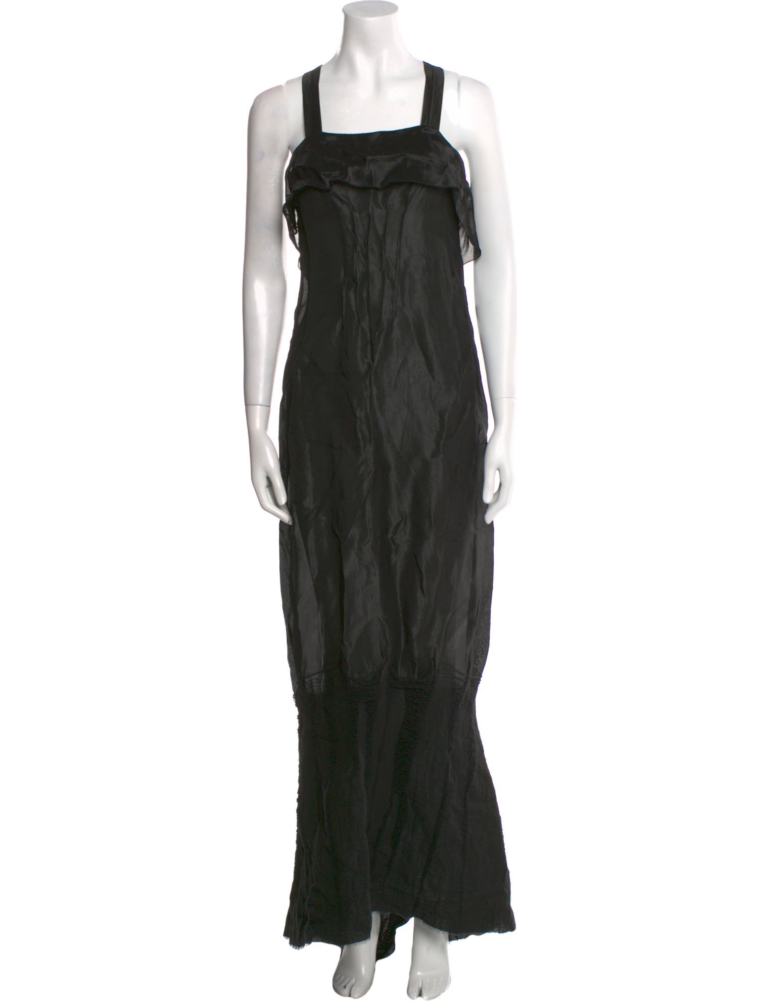 Masnada Square Neckline Long Dress