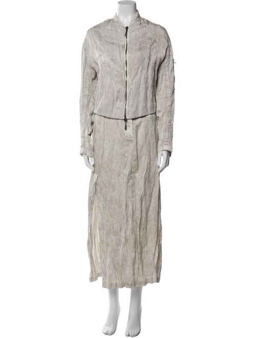 Masnada Linen Ruffle Embellishment Pant Set