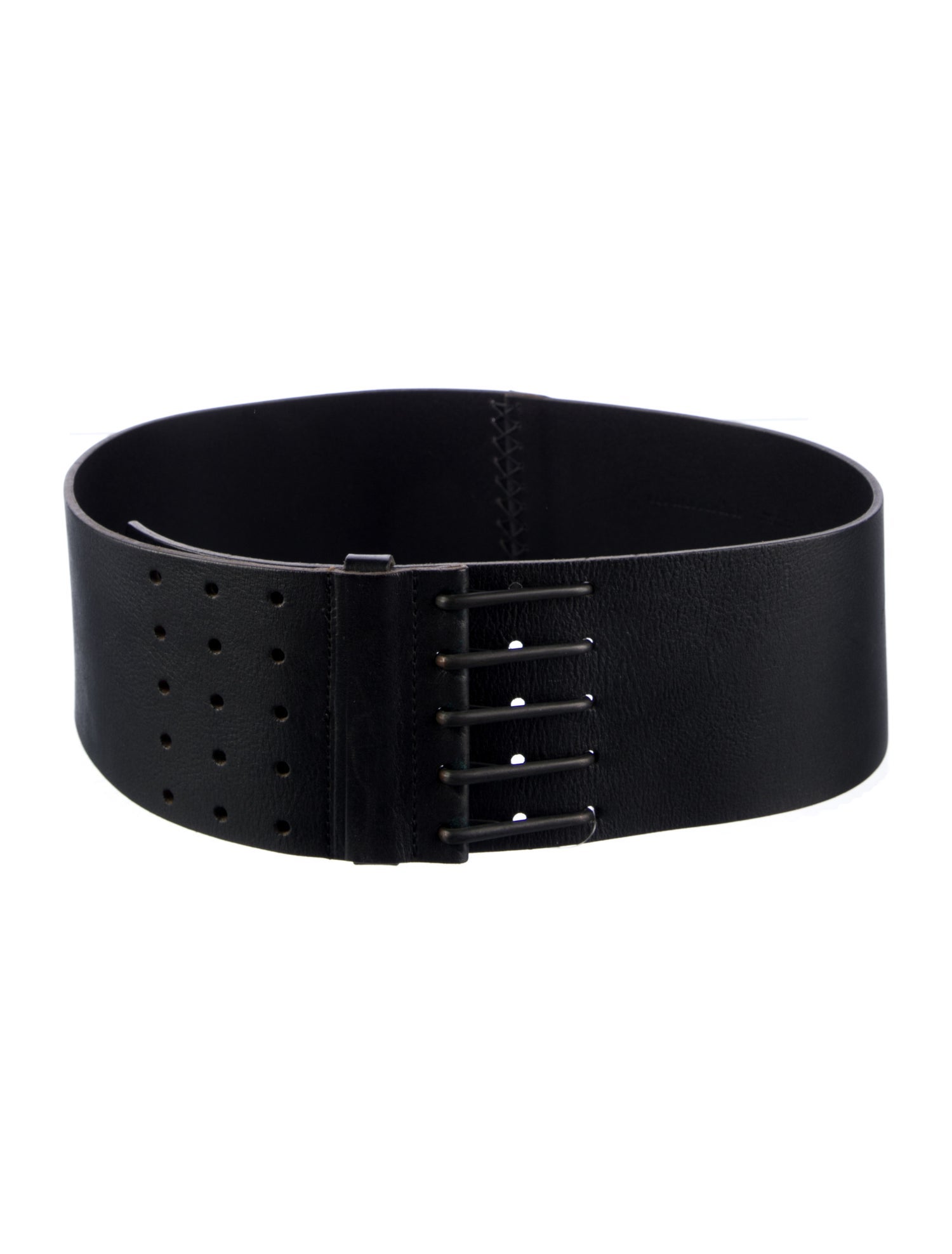 Masnada Wide Leather Waist Belt