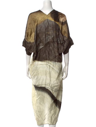 Masnada Printed Long Dress