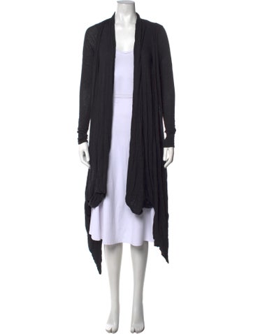Pre-owned Masnada Open Front Sweater In Black