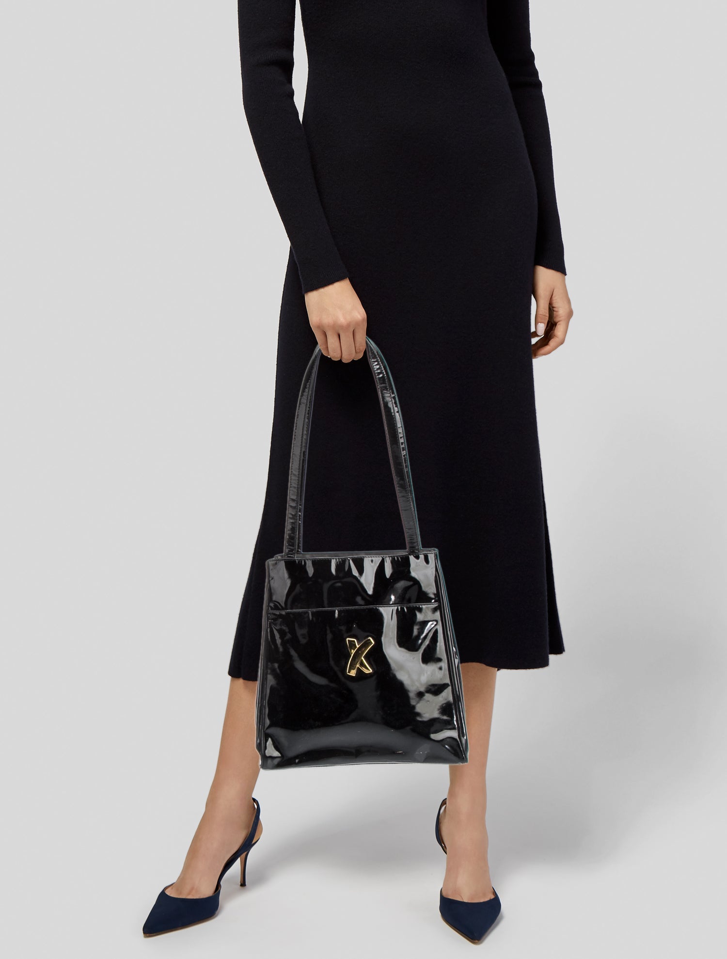 Massimo Palomba Patent Leather Shoulder Bag