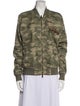 Mason's Linen Camouflage Print Bomber Jacket