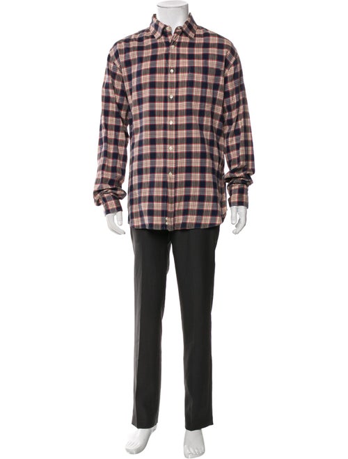 Mason's Plaid Print Long Sleeve Shirt