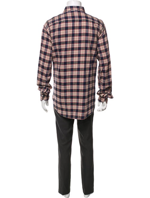 Mason's Plaid Print Long Sleeve Shirt