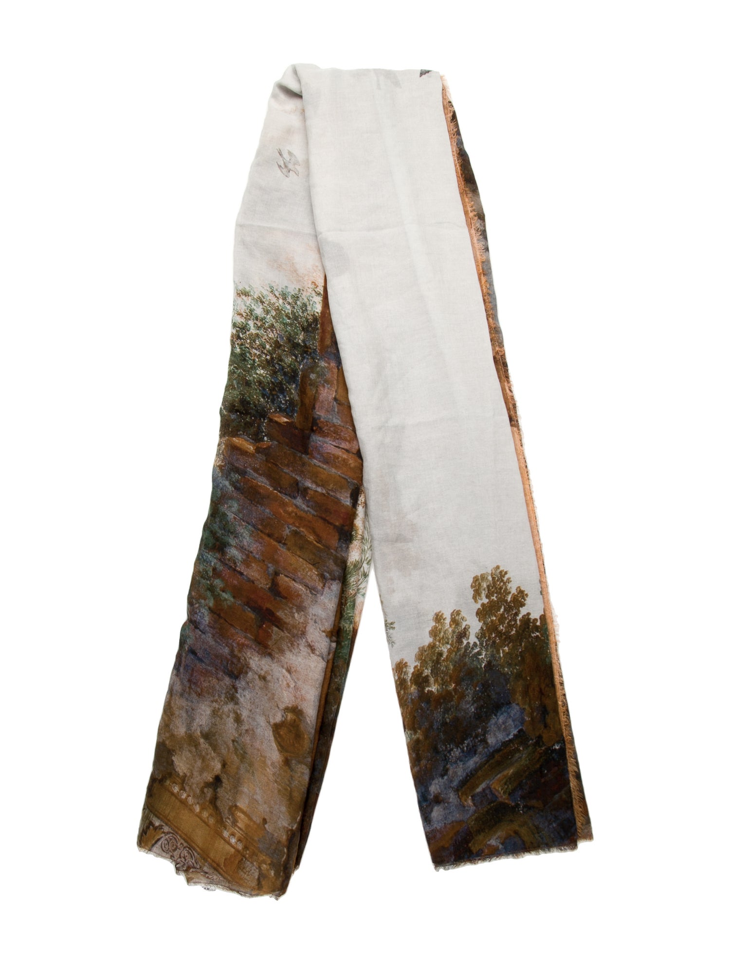 Massimo Listri Silk Printed Scarf w/ Tags