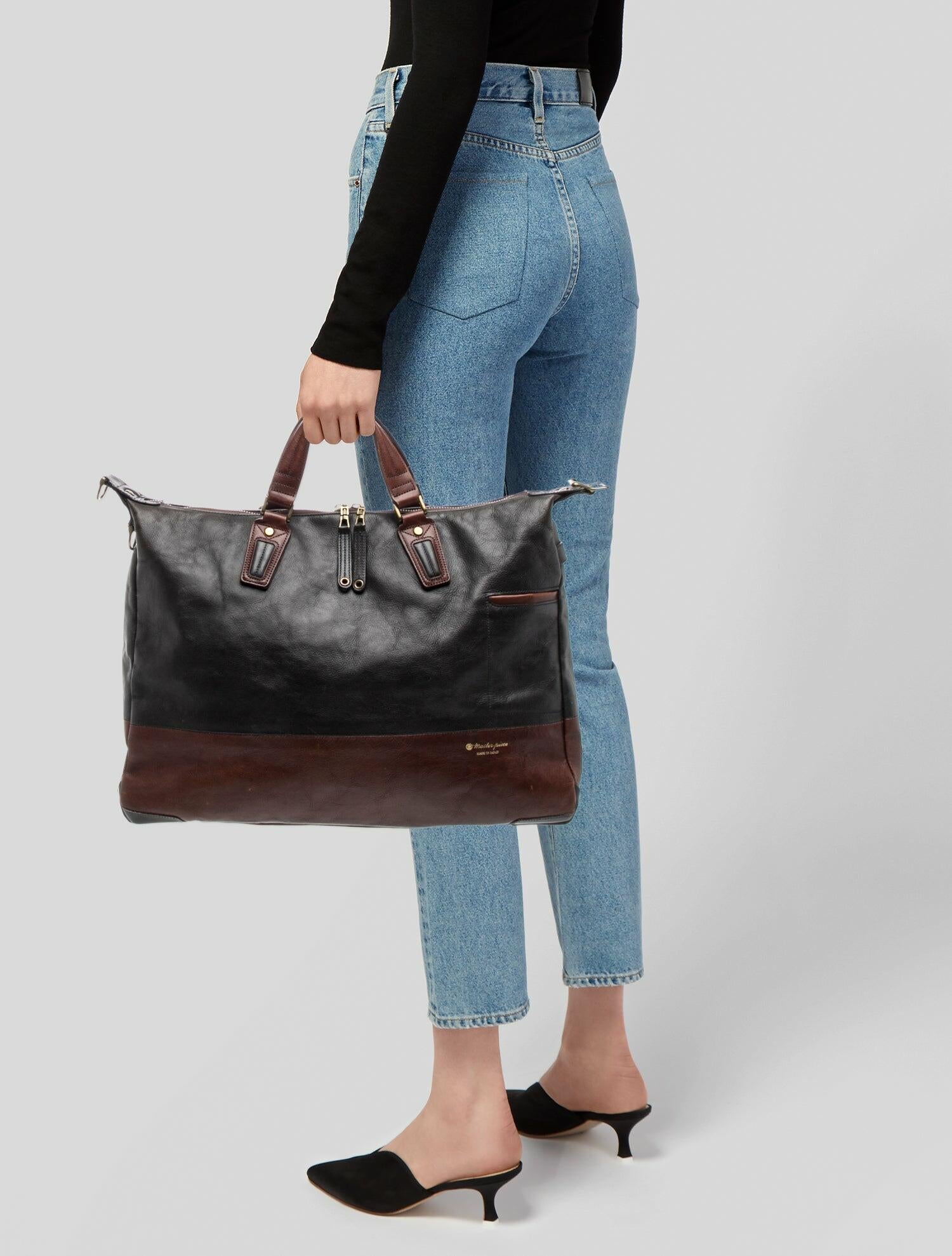 Master-Piece Leather Weekender Bag