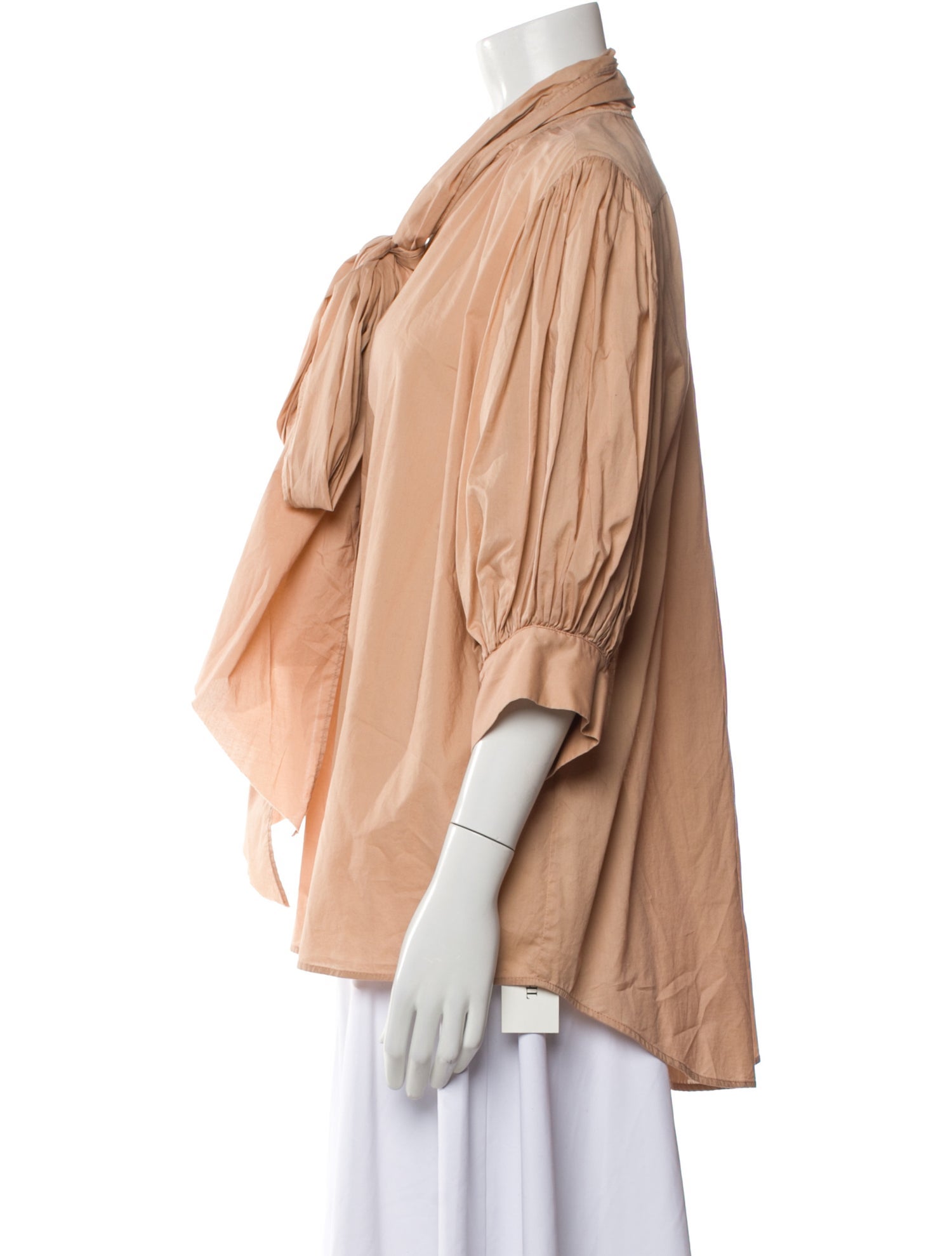 Mahsa Tie Neck Three-Quarter Sleeve Blouse