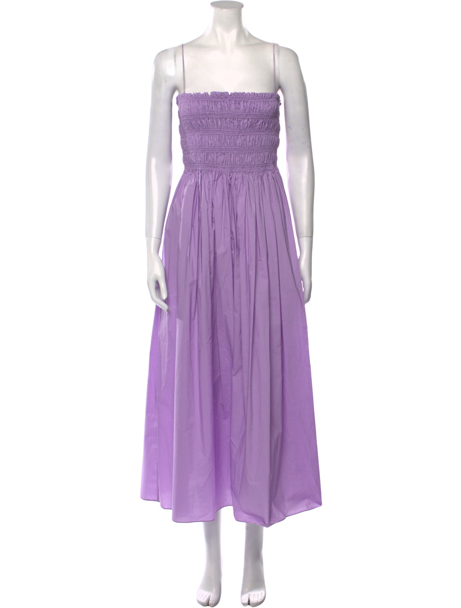 matteau purple dress MATTEAU The Voluminous Crew Cotton Maxi Dress