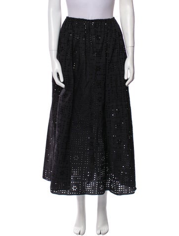 Matteau Skirts Eyelet Trim Midi Length Skirt XS