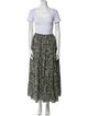 Matteau Floral Print Ruffle Embellishment Skirt Set