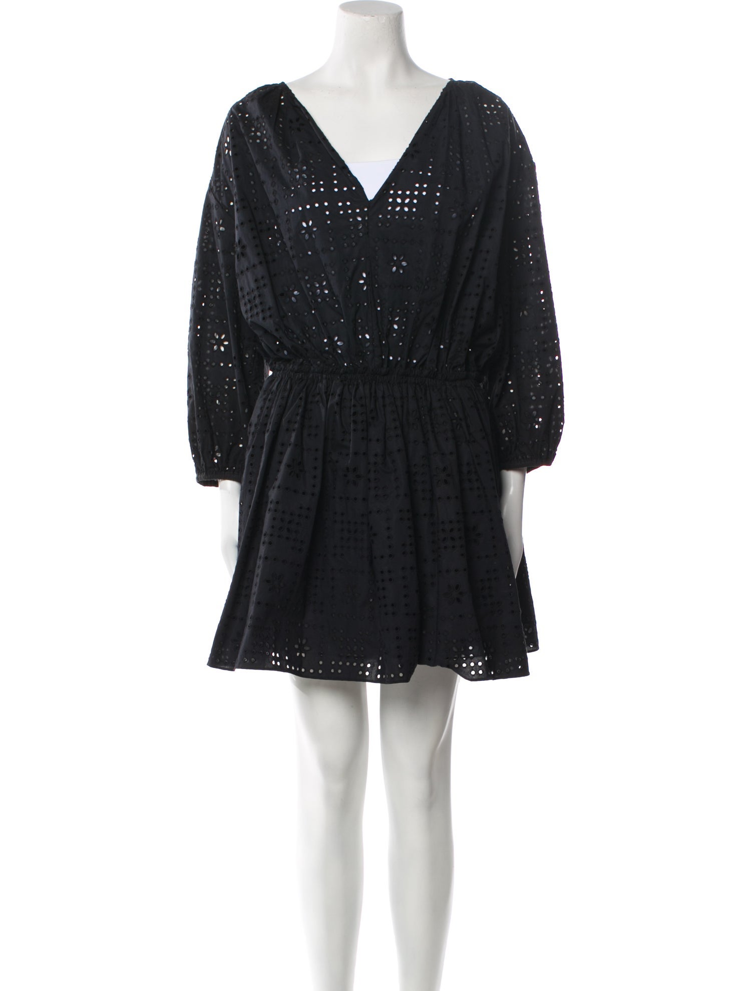 Matteau V-Neck Mini Dress - Blue Dresses, Clothing