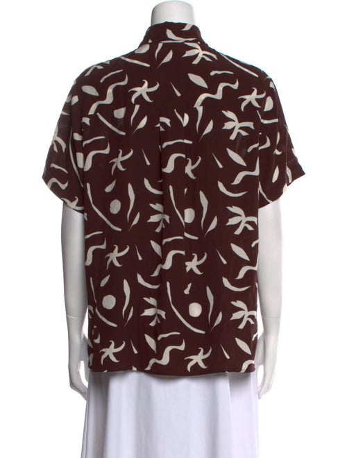 Matteau Silk Printed Button-Up Top