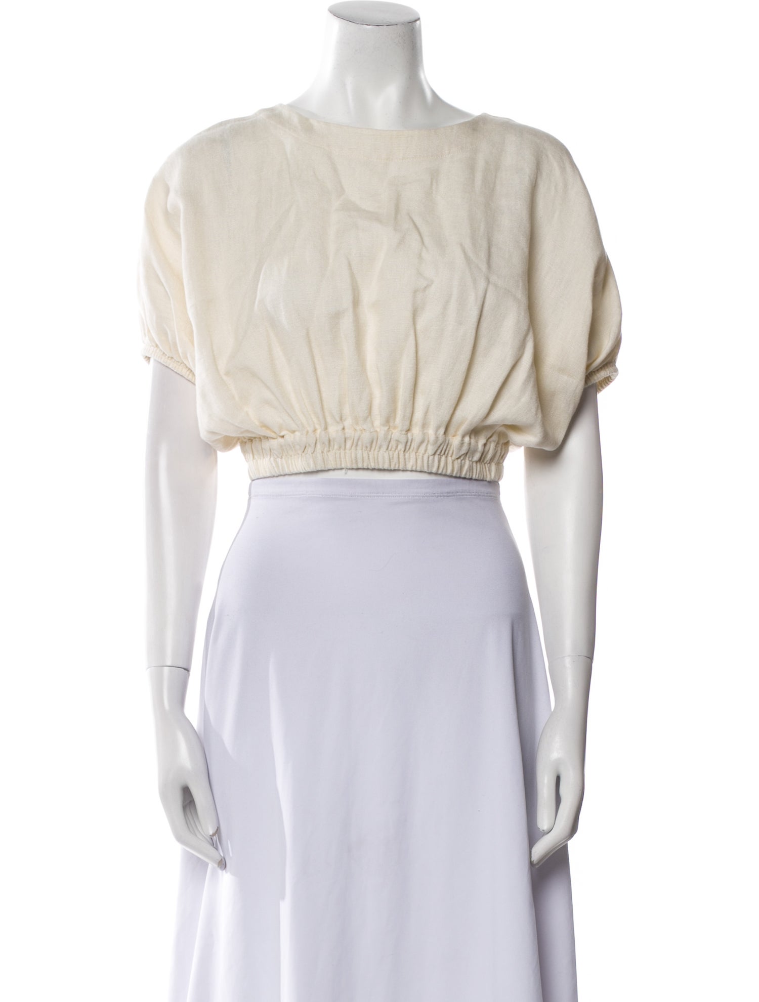 Matteau Linen Crew Neck Crop Top