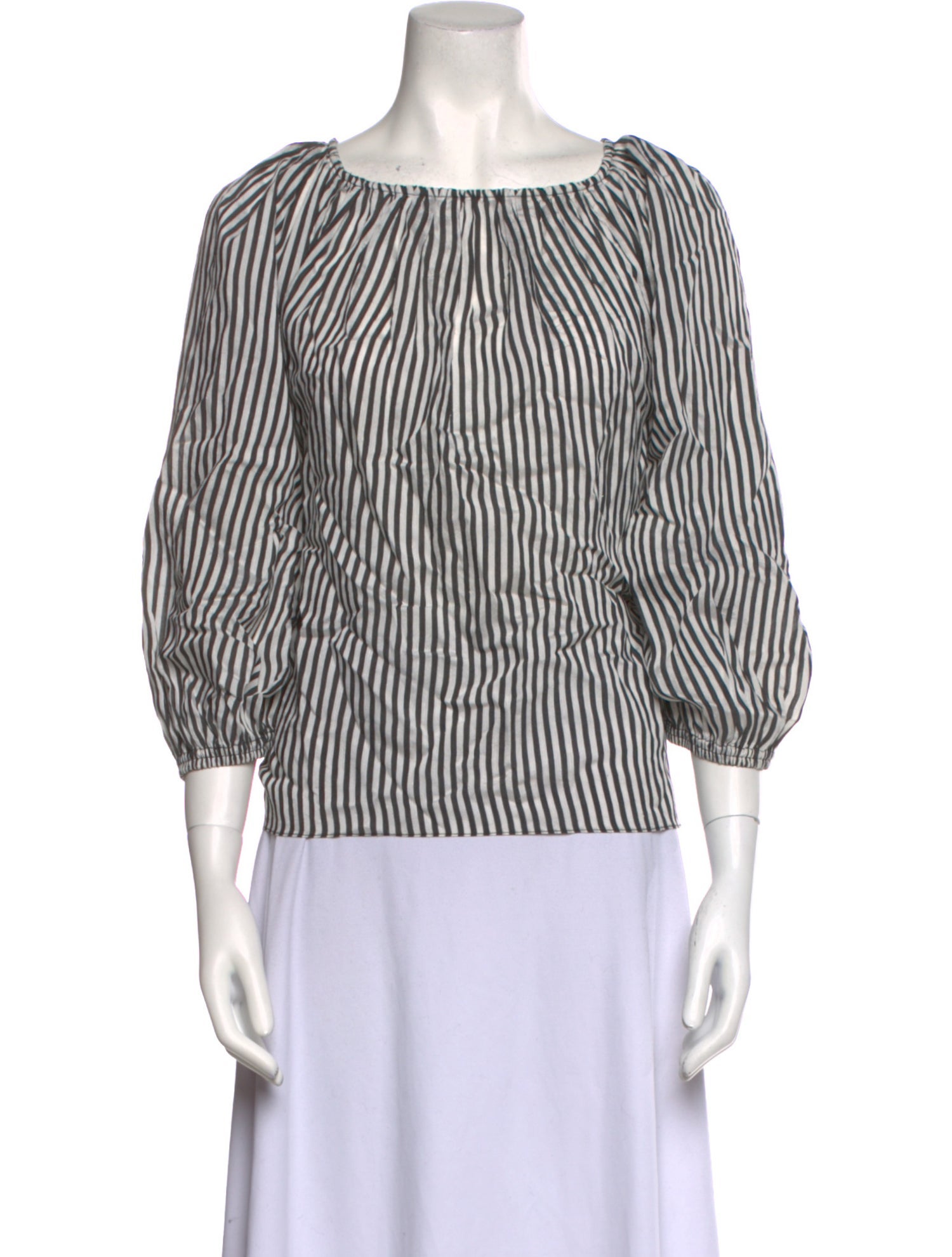 Matteau Striped Crew Neck Blouse