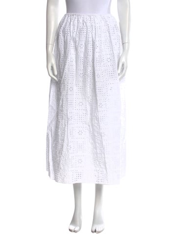 Matteau Skirts Eyelet Trim Midi Length Skirt XS