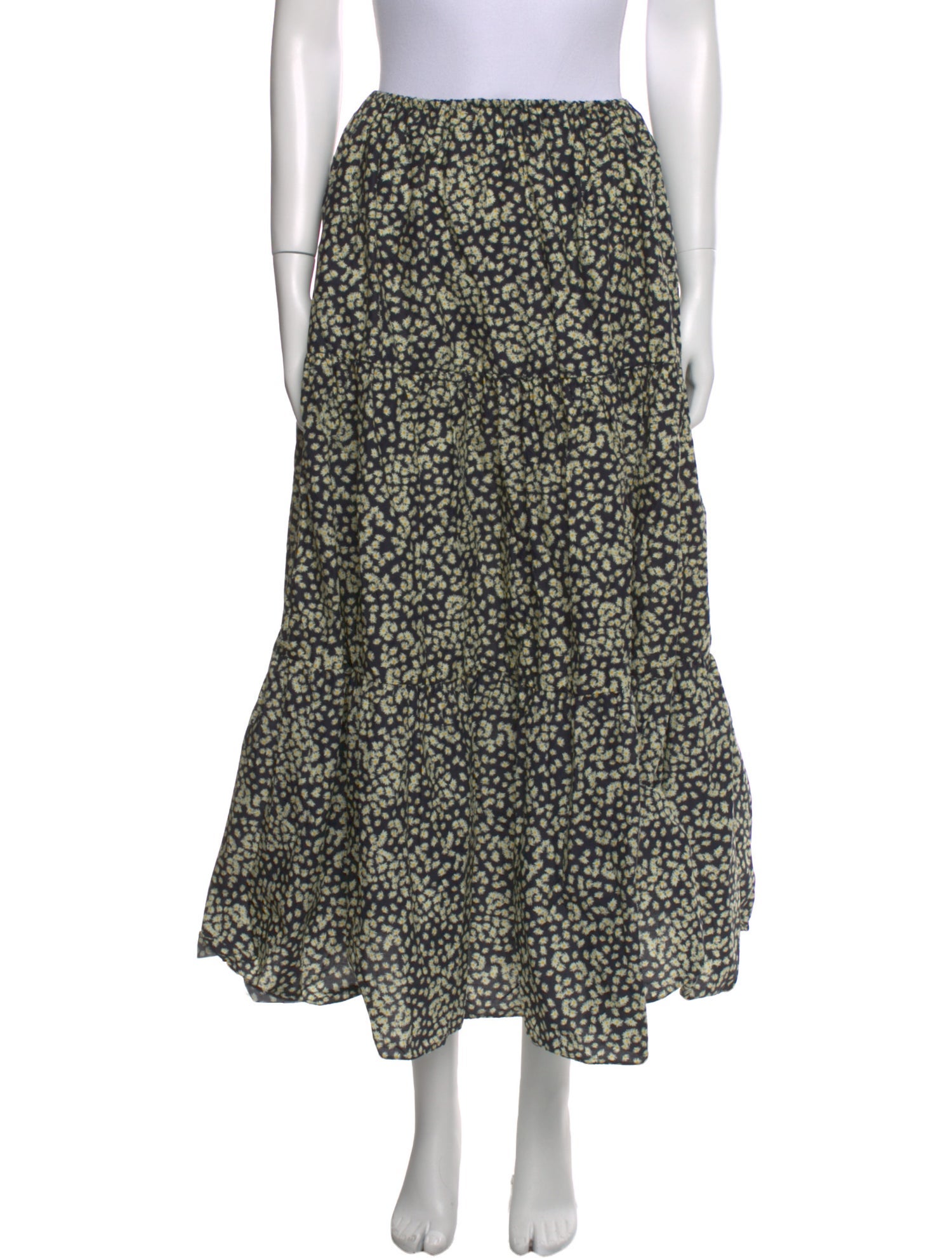 Matteau Floral Print Midi Length Skirt