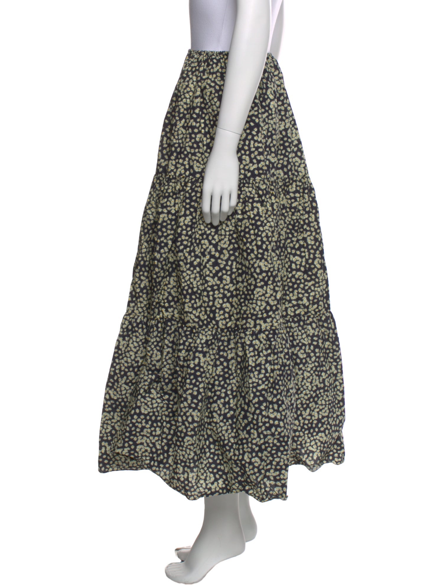 Matteau Floral Print Midi Length Skirt