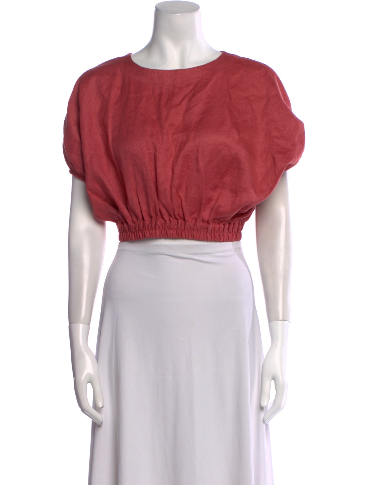 Matteau Linen Scoop Neck Crop Top w/ Tags