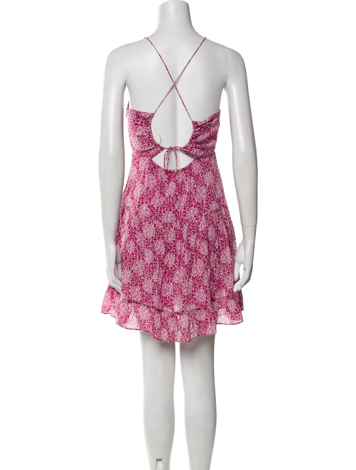 strapless open back dress Invited Mini Dress