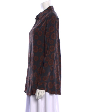 Matteau Silk Printed Button-Up Top