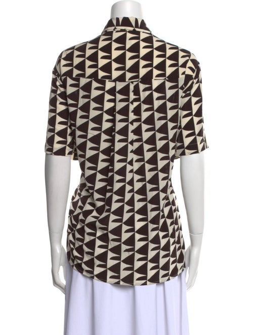 Matteau Silk Printed Button-Up Top