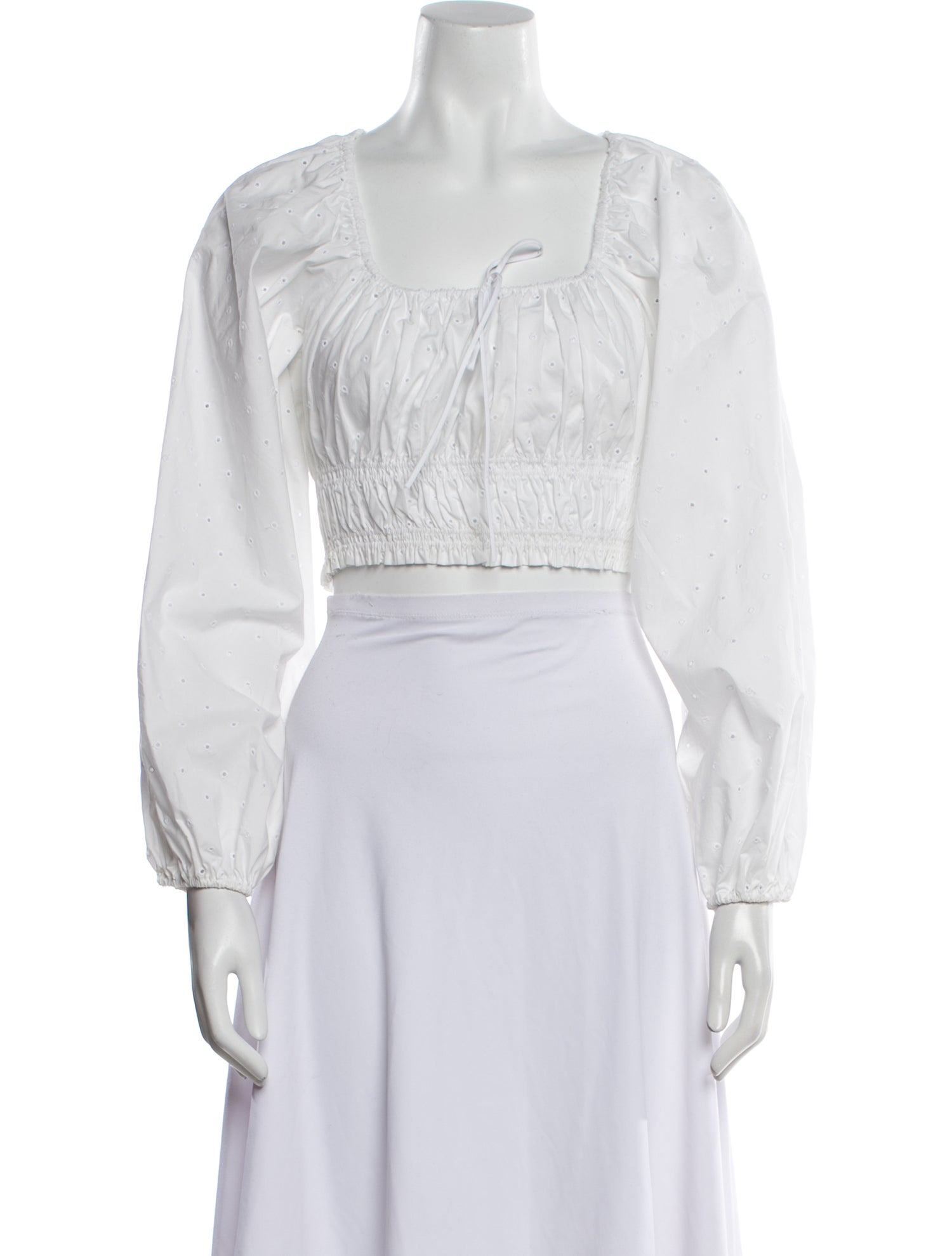 Matteau Square Neckline Long Sleeve Crop Top