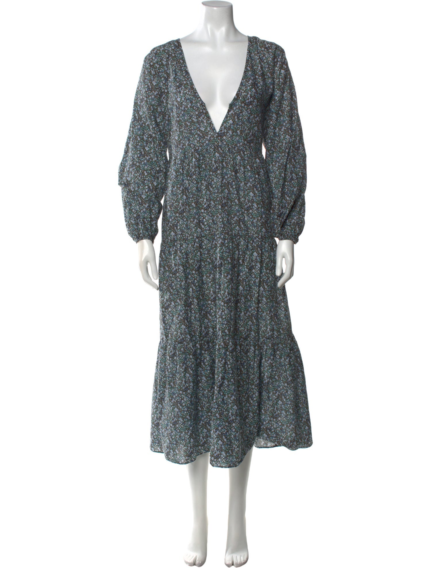 Matteau Floral Print Midi Length Dress